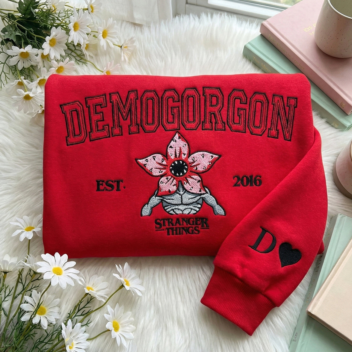 Retro Embroidered Name Sweatshirt β Unisex Fleece Crewneck