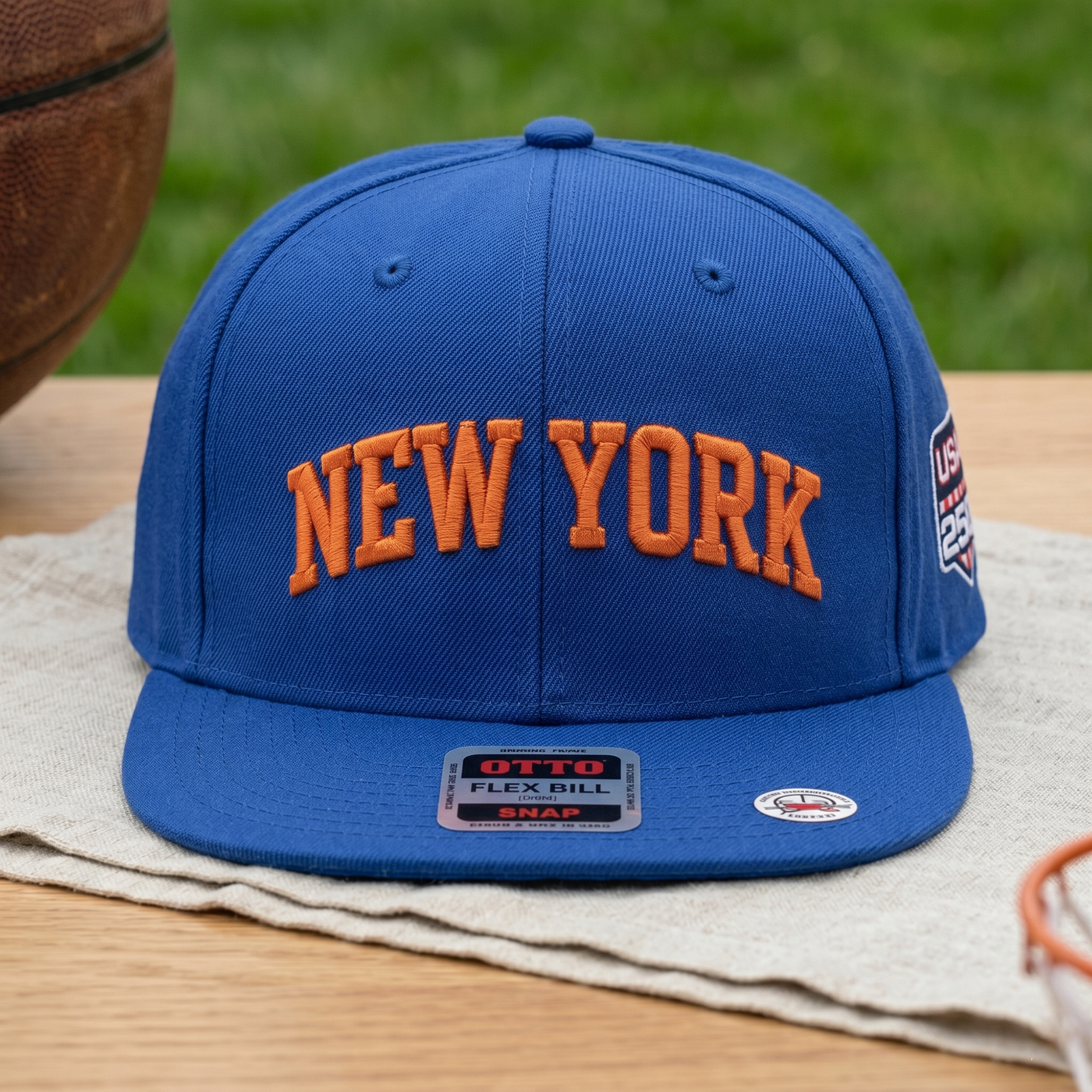 3D Puff Embroidered Snapback Hat, Basketball Finals Cap, Blue Flat Brim Hat, Championship Fan Gift, Game Day Cap