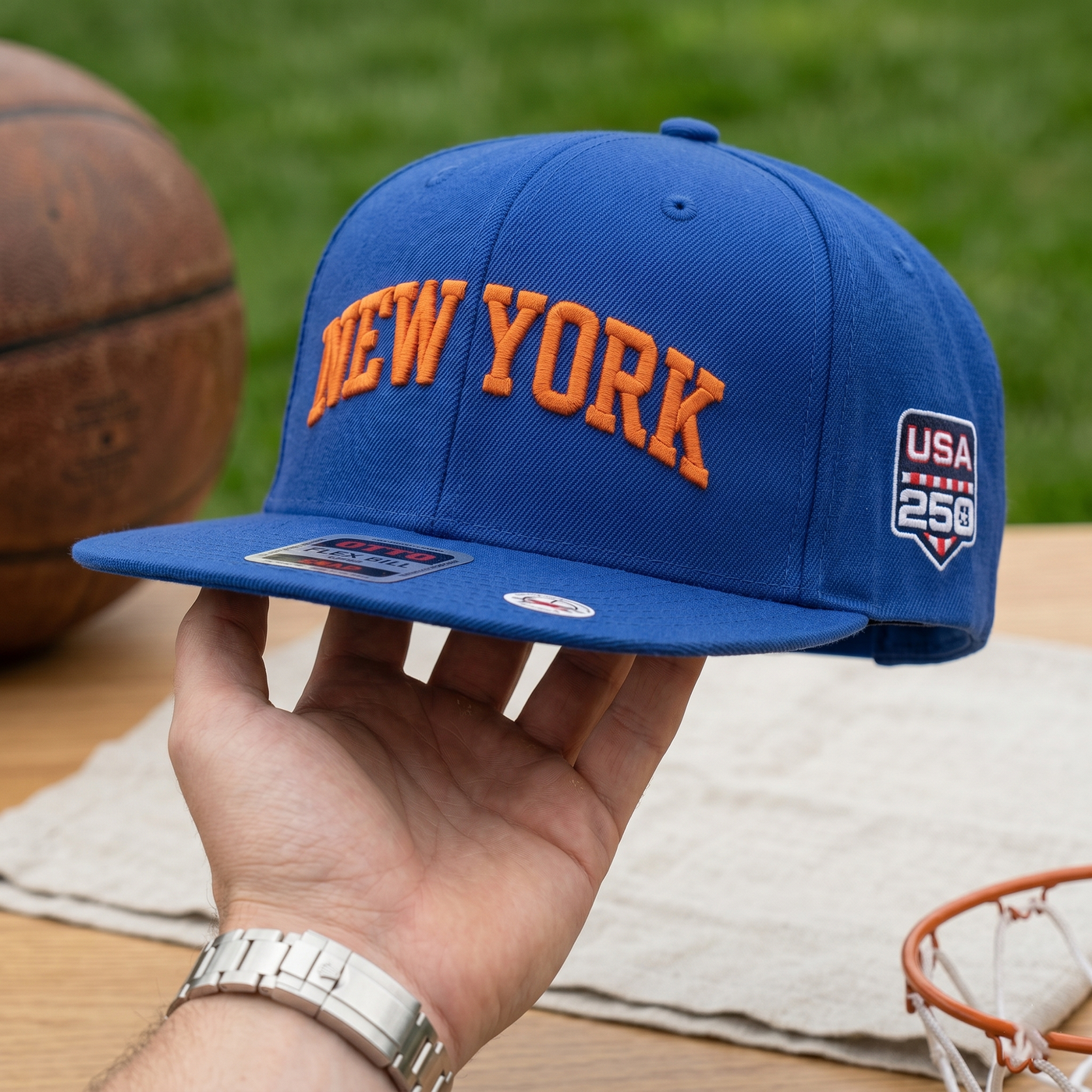 3D Puff Embroidered Snapback Hat, Basketball Finals Cap, Blue Flat Brim Hat, Championship Fan Gift, Game Day Cap