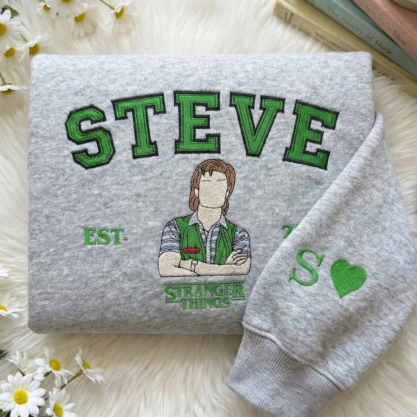 Retro Embroidered Name Sweatshirt β Unisex Fleece Crewneck