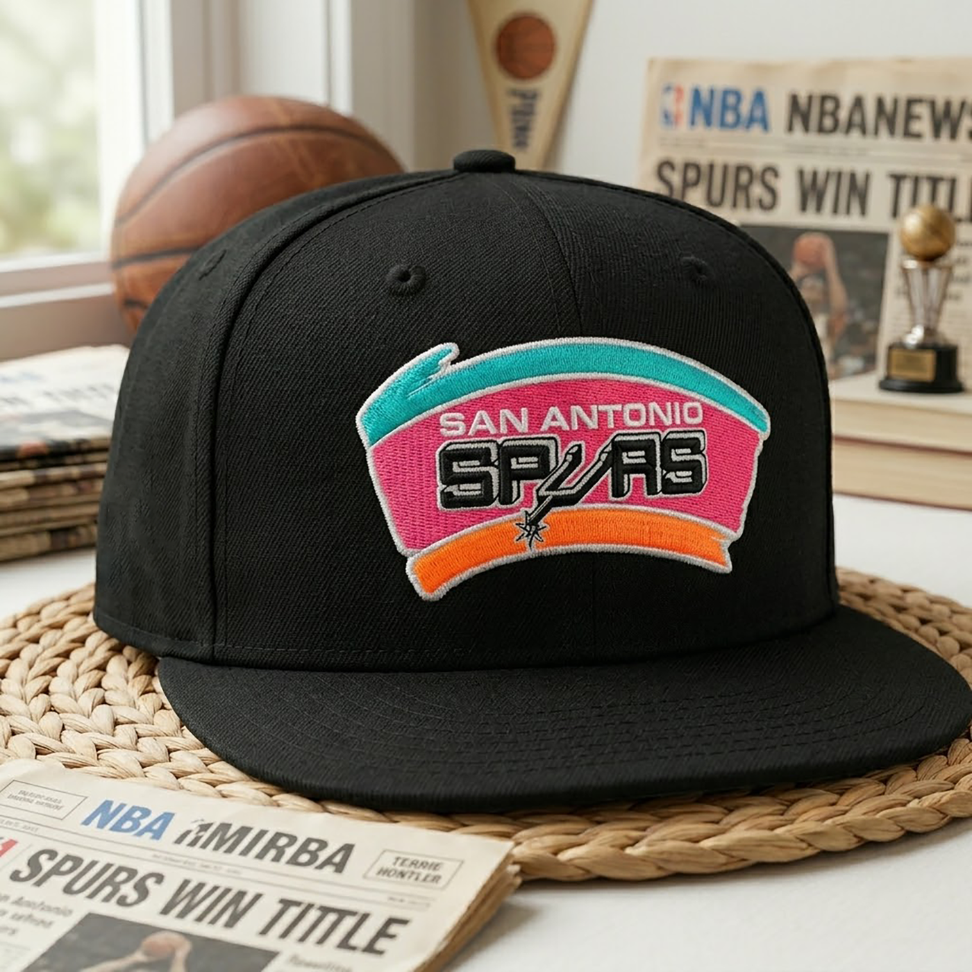 Embroidered NY Basketball Team Logo Snapback Hat, Championship Basketball Hat, Unisex Game Day Hat, Western Conference Finals Gift