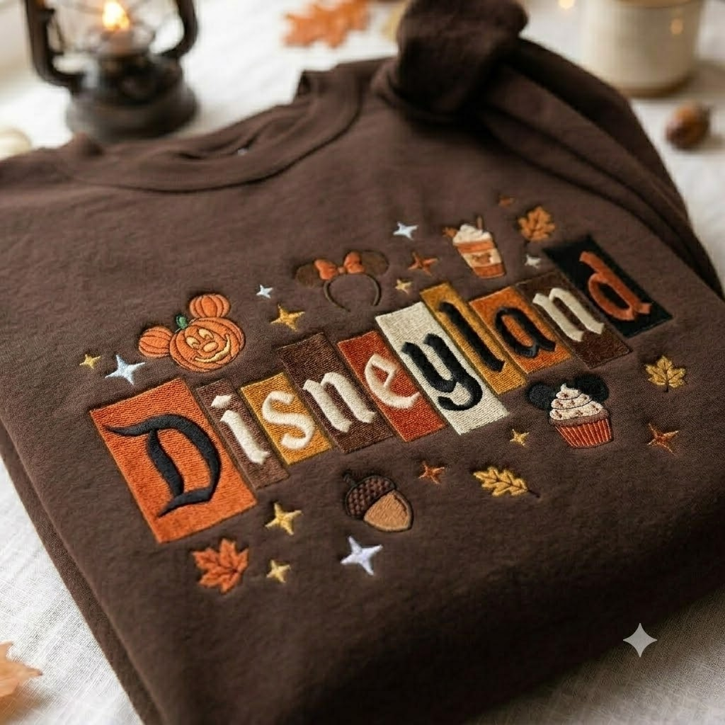 Embroidered Magic Castle Fall Sweatshirt, Fall Pumpkin Crewneck, Magical Land WDW 1955 Shirt, Halloween Gift