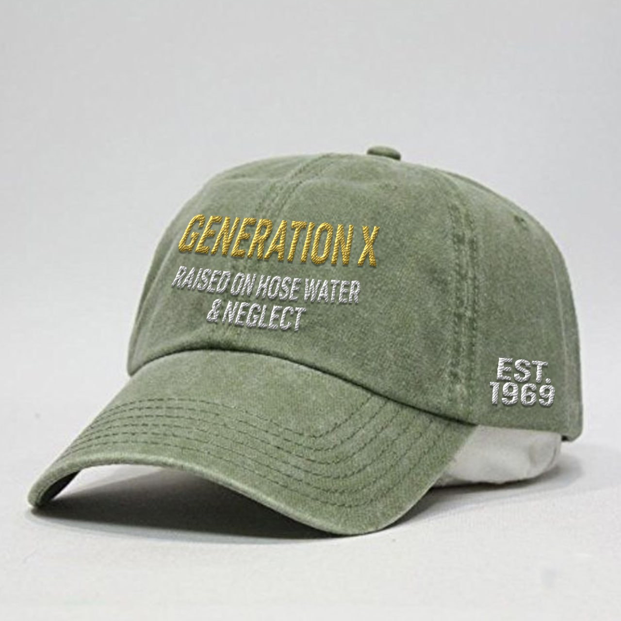Custom Gen X Embroidered Hat, Personalized Generation X Cap, Embroidered Quote Baseball Cap, Gift For Father's Day