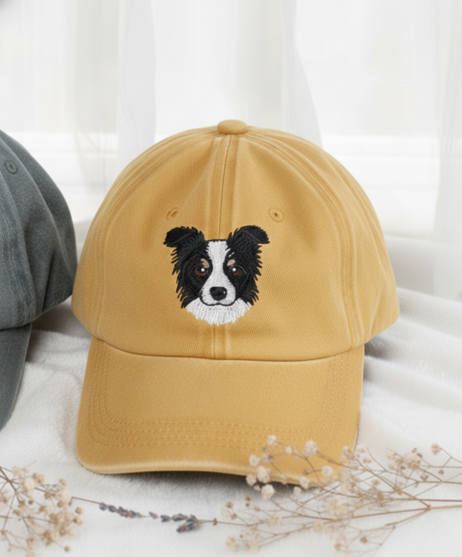 Embroidered Dog With Photo Baseball Hat, Personalized Cat Hat, Custom Pet Face Embroidered Hat, Dog Mom Hat, Pet Lovers Gifts