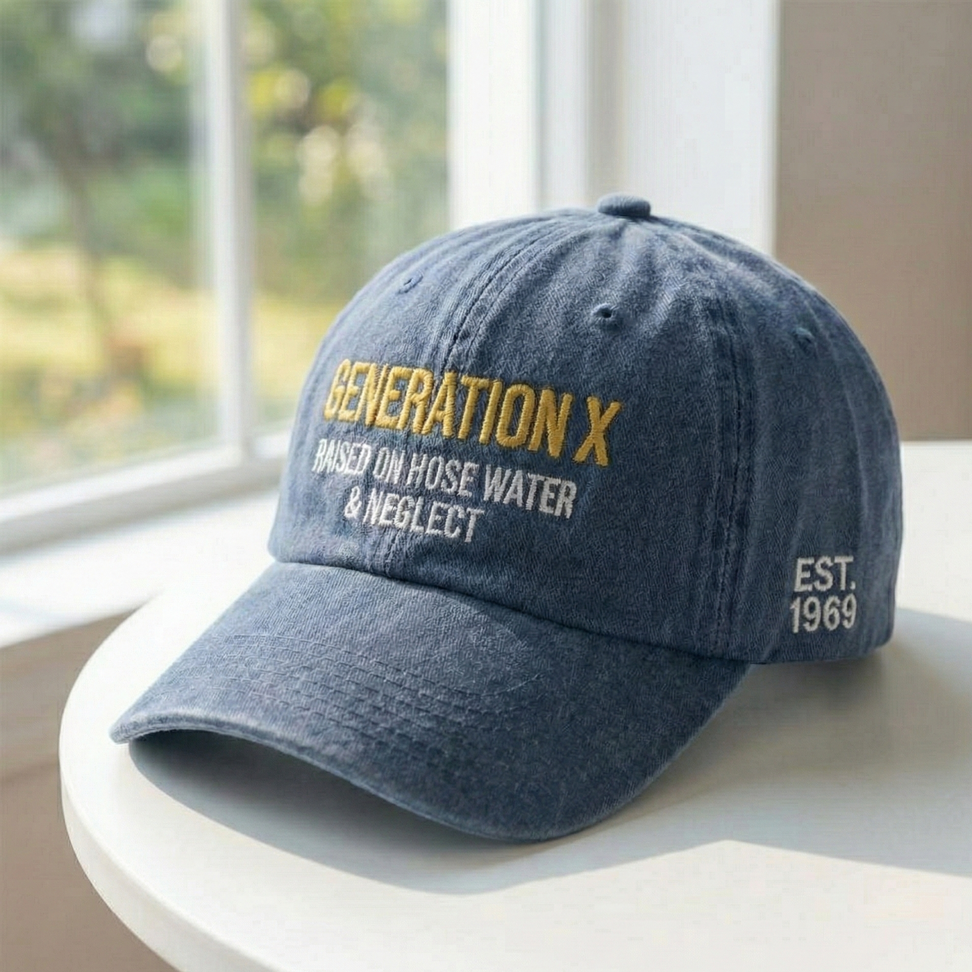 Custom Gen X Embroidered Hat, Personalized Generation X Cap, Embroidered Quote Baseball Cap, Gift For Father's Day