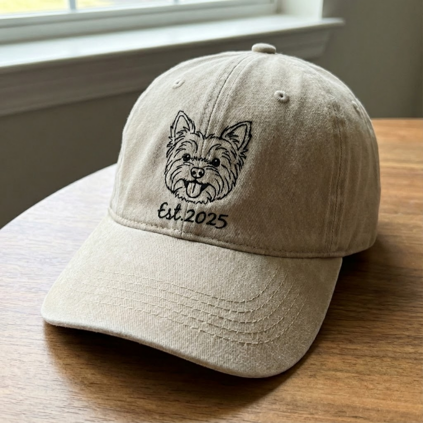 Custom Outline Embroidered Pet Hat Using Pet Photo, Personalized Dog Hat Custom Cat Hat, Outline Custom Pet Cap Dog Hat Custom Dog Baseball Cap, Dog Mom Hat