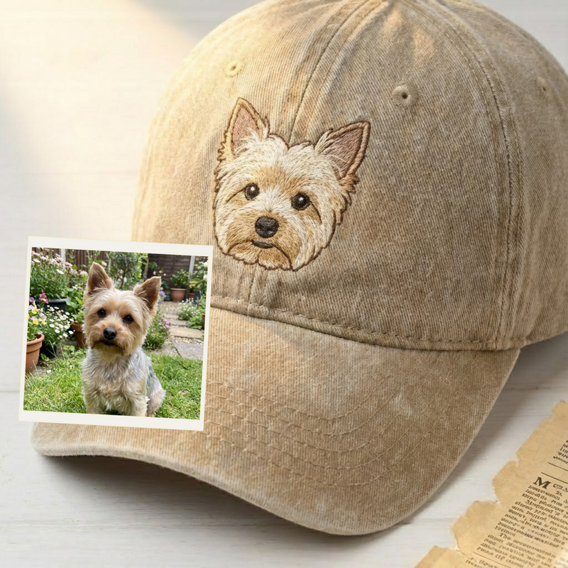Custom Embroidered Pet Hat Using Pet Photo, Personalized Dog Hat Custom Cat Hat, Custom Pet Cap Dog Hat Custom Dog Baseball Cap, Dog Mom Hat