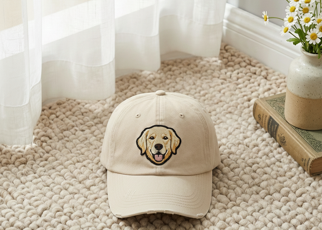 Custom EMBROIDERED Pet Hat, Using Pet Photo Personalized Dog Hat, Custom Cat Hat, Custom Pet Cap, Custom Dog Baseball Cap, Dog Mom Hat