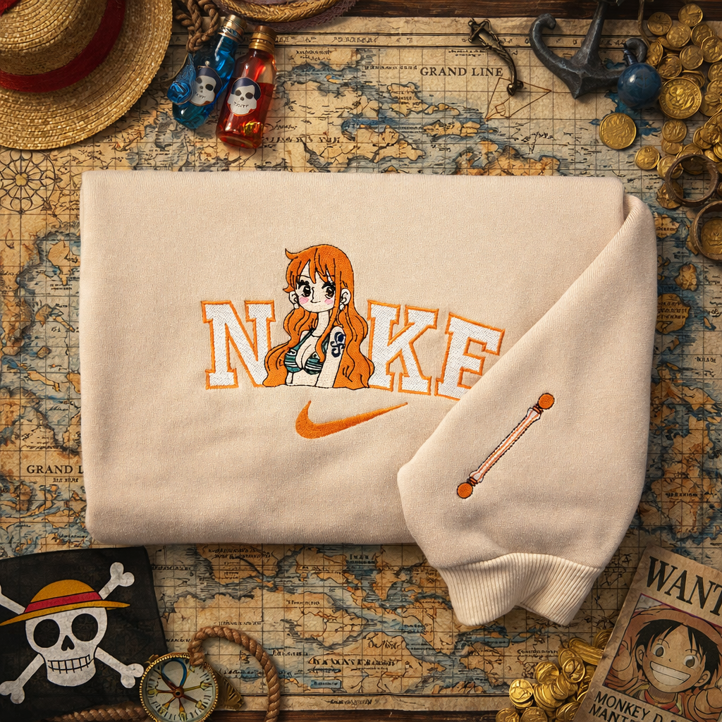 Embroidered Anime Sweatshirt – Inspired Hoodie