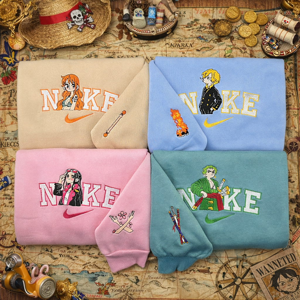 Embroidered Anime Sweatshirt – Inspired Hoodie