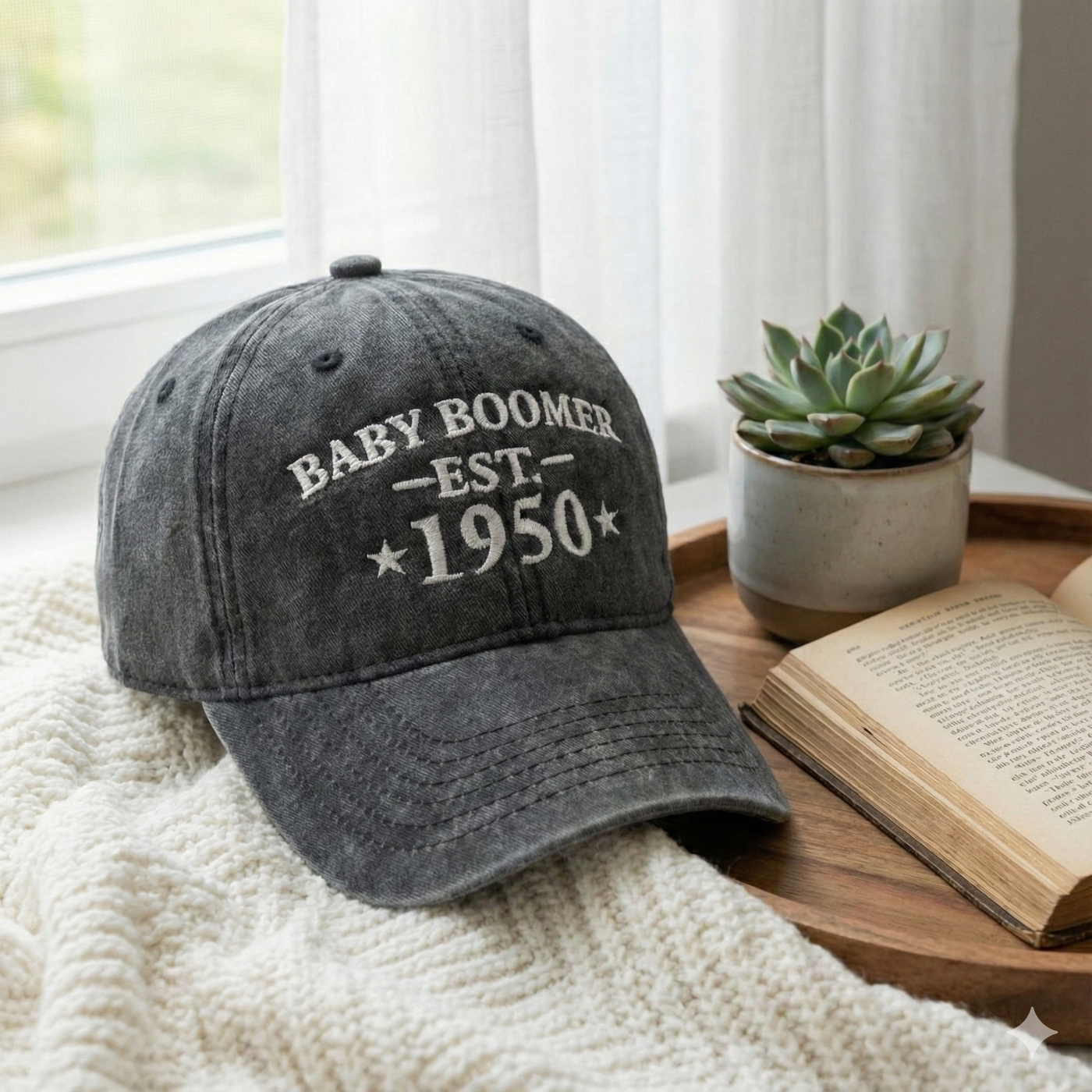 Embroidered Custom Year Baby Boomer Hat, Generation Baby Boomer Cap, Life Style Embroidered Baseball Cap