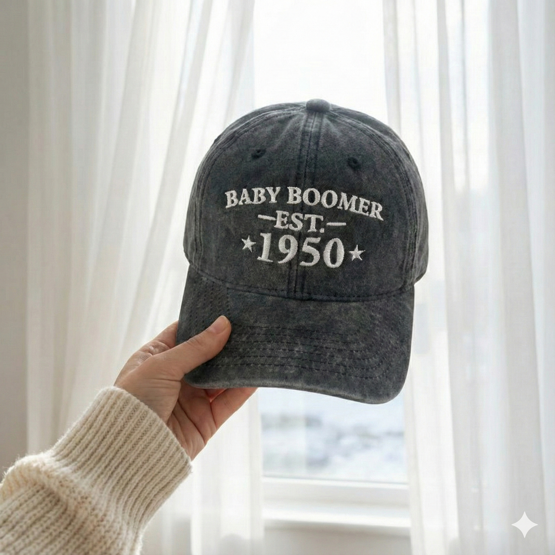 Embroidered Custom Year Baby Boomer Hat, Generation Baby Boomer Cap, Life Style Embroidered Baseball Cap