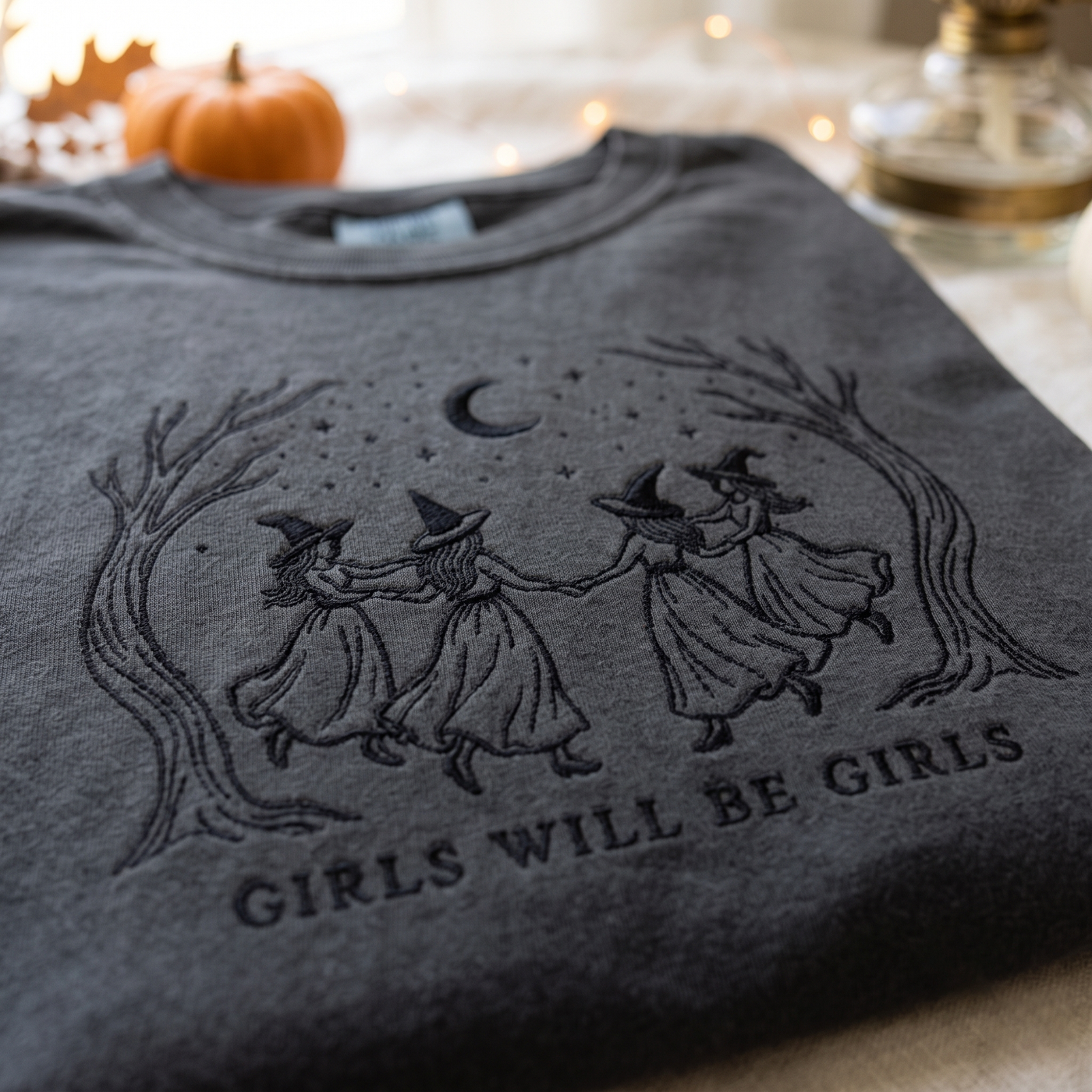 Comfort Colors Girls Will Be Girls Witch Shirt, Funny Witchy Shirt, Vintage Halloween Women Tee, Witchy Vibes Gift