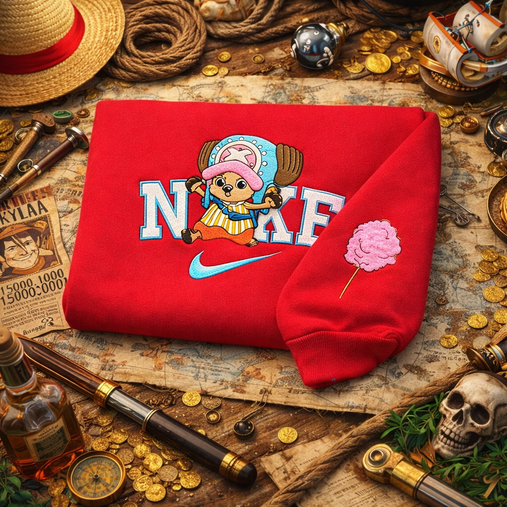 Embroidered Anime Sweatshirt – Inspired Hoodie