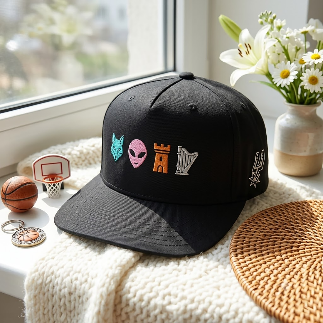 Embroidered Fox, Wemby, Castle, Harper Snapback Hat, 2026 Western Conference Champs, Basketball Lover Gift, Game Day Hat