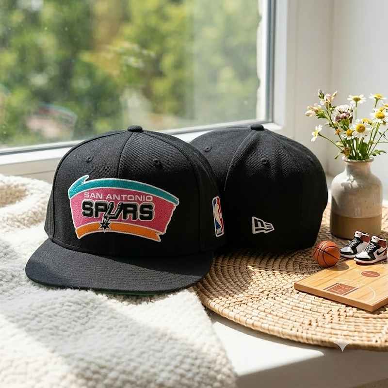 Embroidered Vintage 90’s Basketball Team Snapback Hat, The Silver and Black Team Cap,  Basketball Fan Hat, Game Day Hat, Unisex Sports Gift