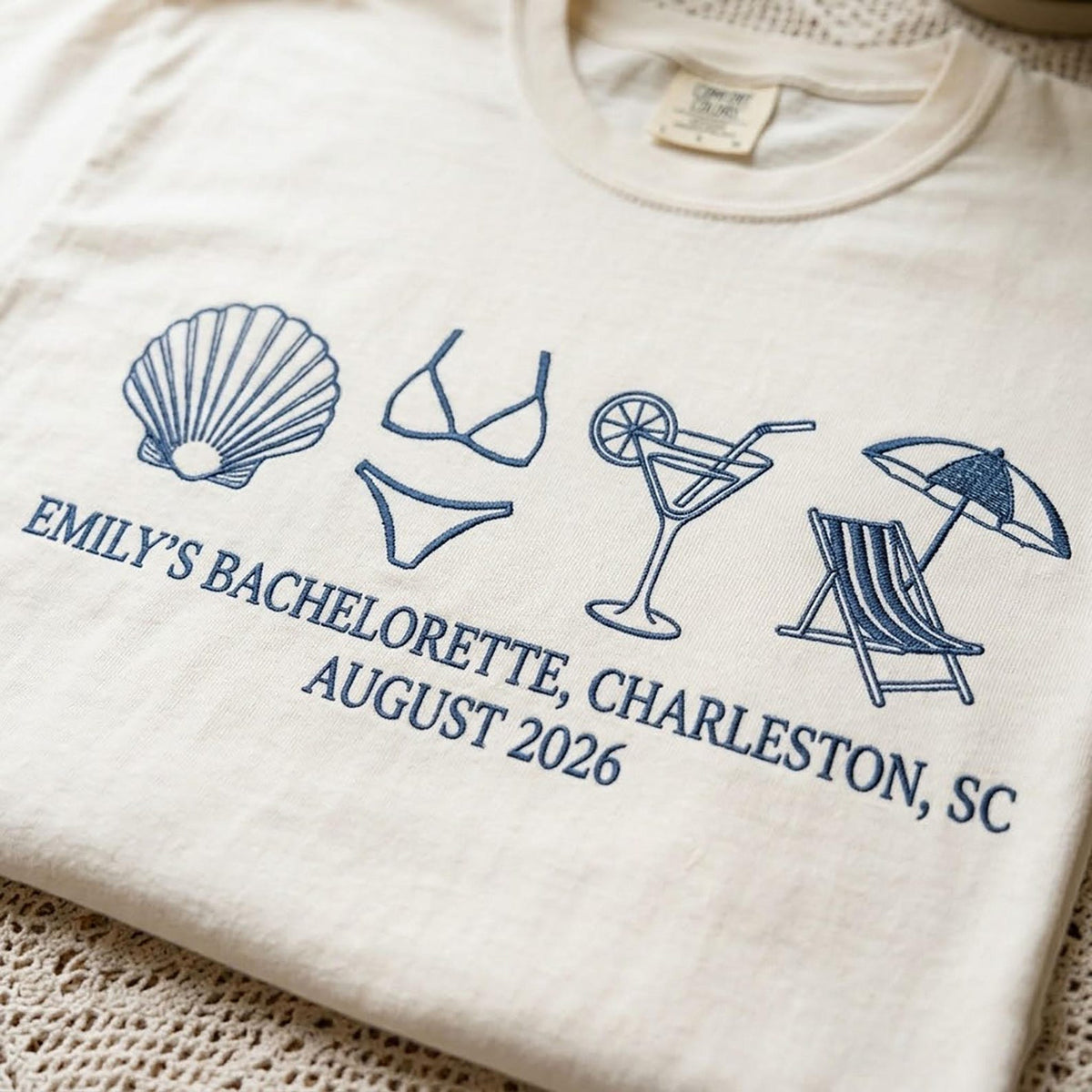 Embroidered Bachelorette Sweatshirt: Last Toast on the Coast, Bachelorette Party Shirt, Bridge Tee