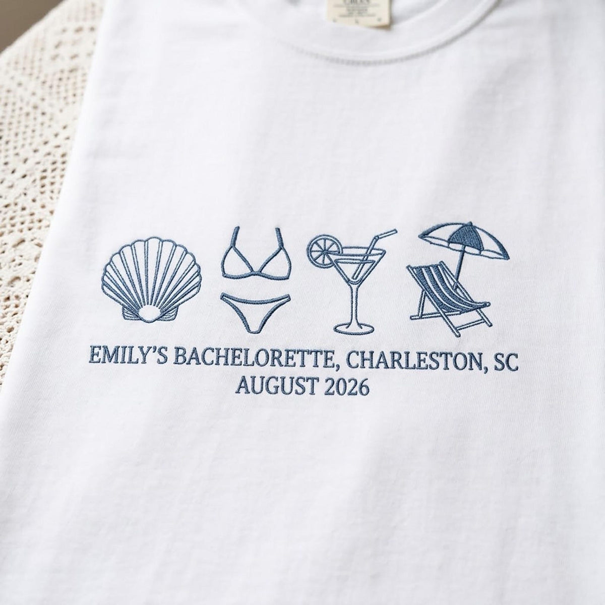 Embroidered Bachelorette Sweatshirt: Last Toast on the Coast, Bachelorette Party Shirt, Bridge Tee