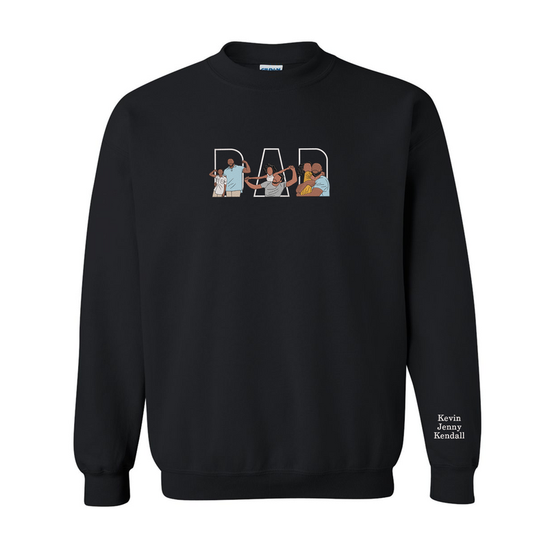 Dad Portrait Custom Embroidered, Custom Embroidered Sweatshirt, Portrait From Photo Embroidered Shirt, Memorial Shirt for Dad, Dad Picture Shirt