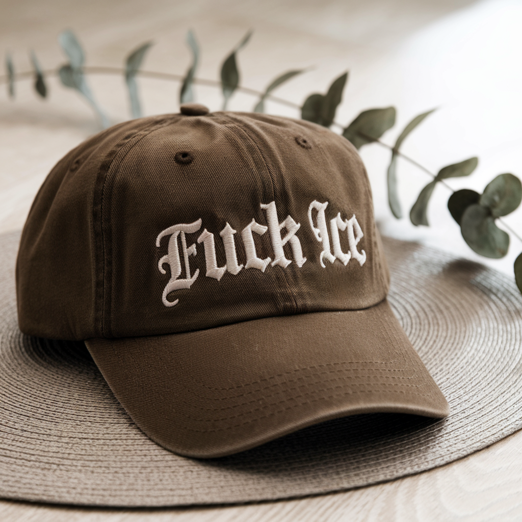 F*ck Ice Hat, Funny Political Embroidered Hat, Pro Immigration Cap, Anti-ICE Hat, Anti- Trump Hat, Social Justice Hat