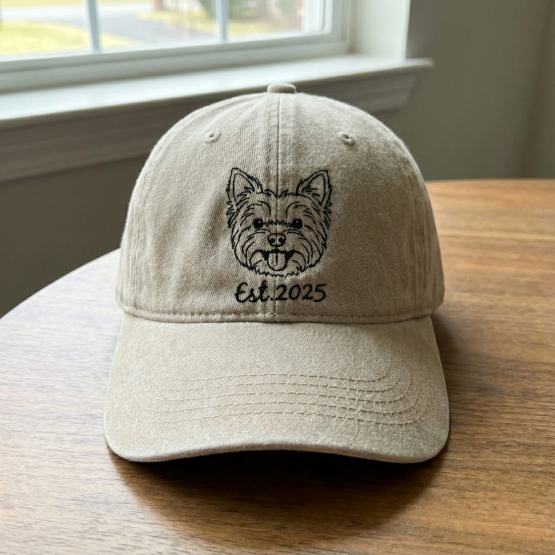Custom Outline Embroidered Pet Hat Using Pet Photo, Personalized Dog Hat Custom Cat Hat, Outline Custom Pet Cap Dog Hat Custom Dog Baseball Cap, Dog Mom Hat