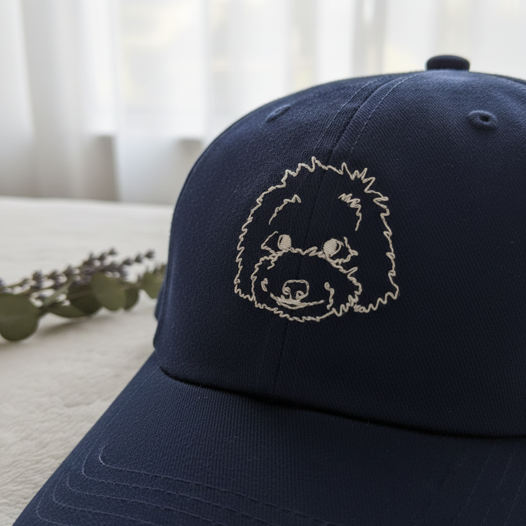 Custom Embroidered Pet Photo Hat: Personalized Dog & Cat Baseball Cap, Pet Lover Gift