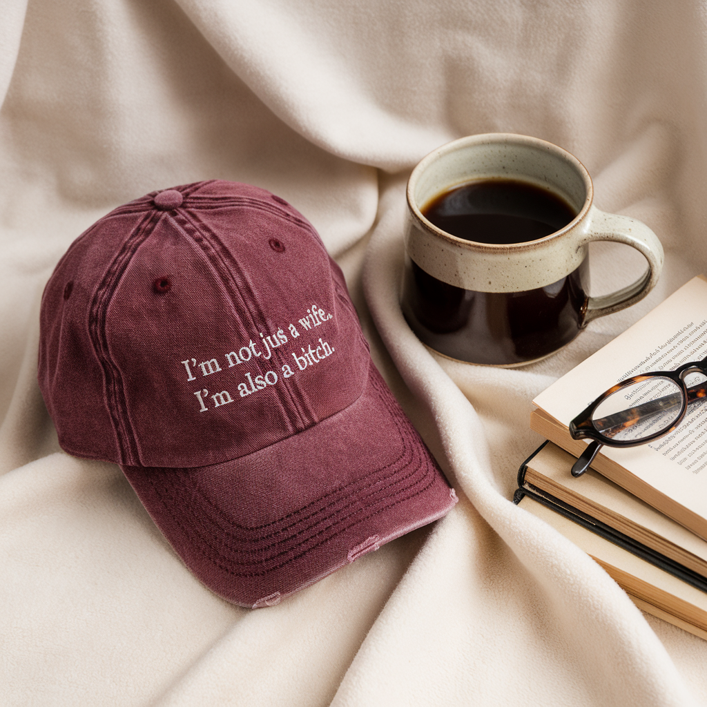 Embroidered I'm Not Just A Wife Hat, Sarcastic Hat For Wife, Funny Wifey Baseball Cap