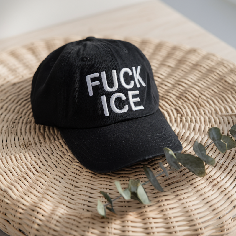 Anti ICE Embroidered Hat, F*ck ICE Hat, Protest Hat, Anti Fascist Hat, Immigration Rights Cap, Anti Trump, Activism Apparel, ICE01