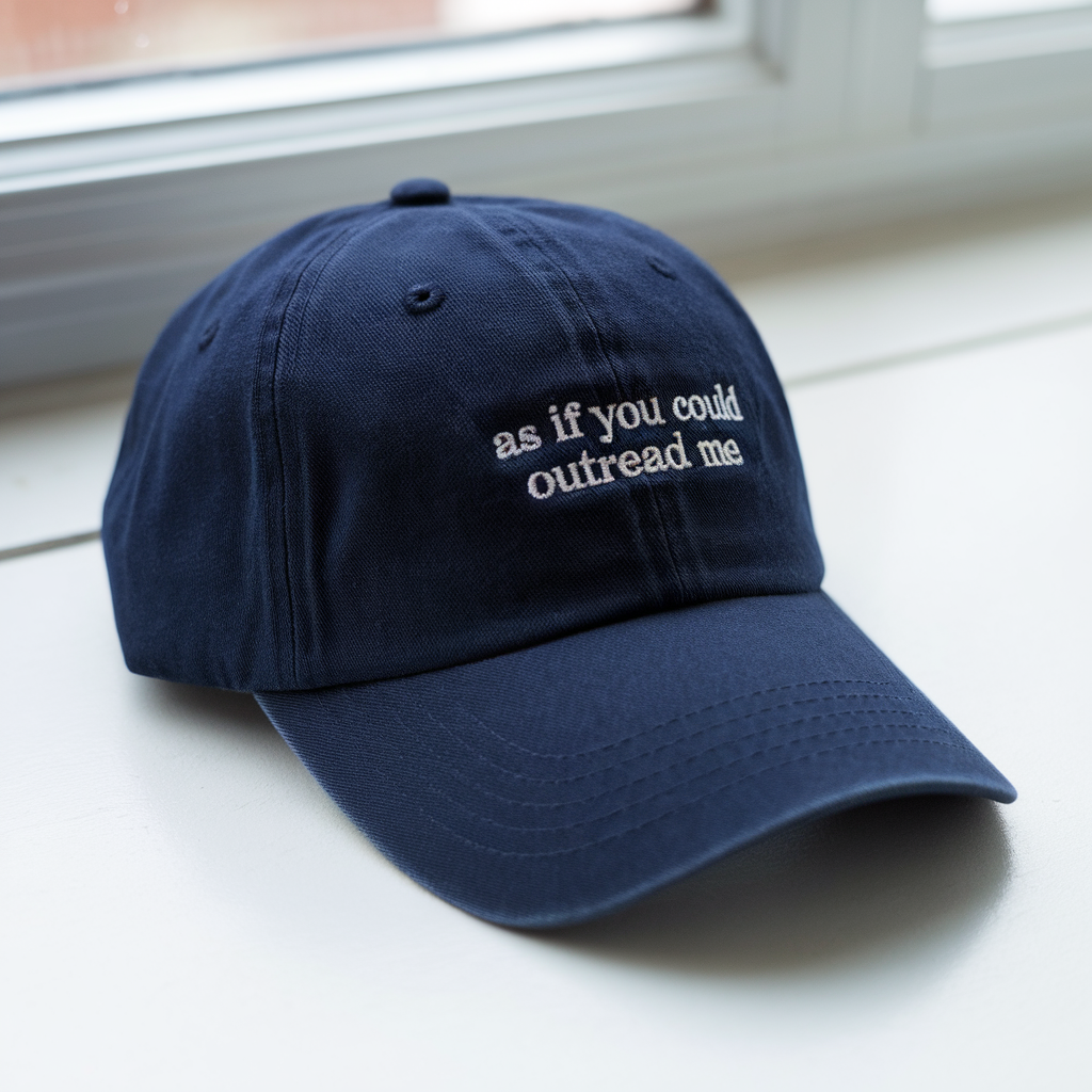As If You Could Outread Me Baseball Hat: Vampire Movie Quote, As If You Could Outrun Me, Vampire Romance Cap, Subtle Bookish Merch