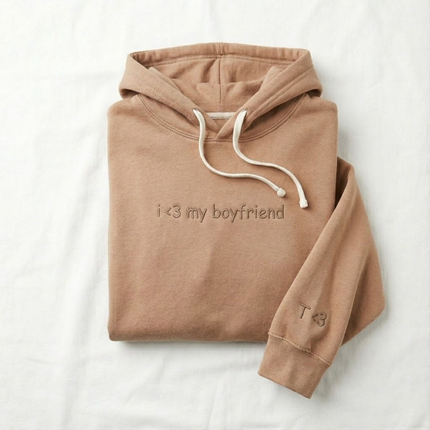 Custom Embroidered i love my girlfriend, Valentines Day Gift, Couple Matching Initial Hoodie, Personalized Gifts, Valentine Gifts
