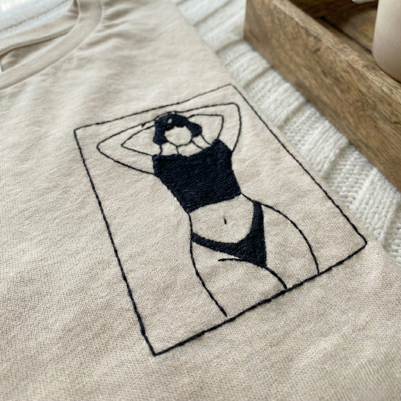 EMBROIDERED Spicy Valentine Sweater, Custom Portrait Couple Sweatshirt, Custom Photo Outlined Shirt, Valentine Gift For Boyfriend