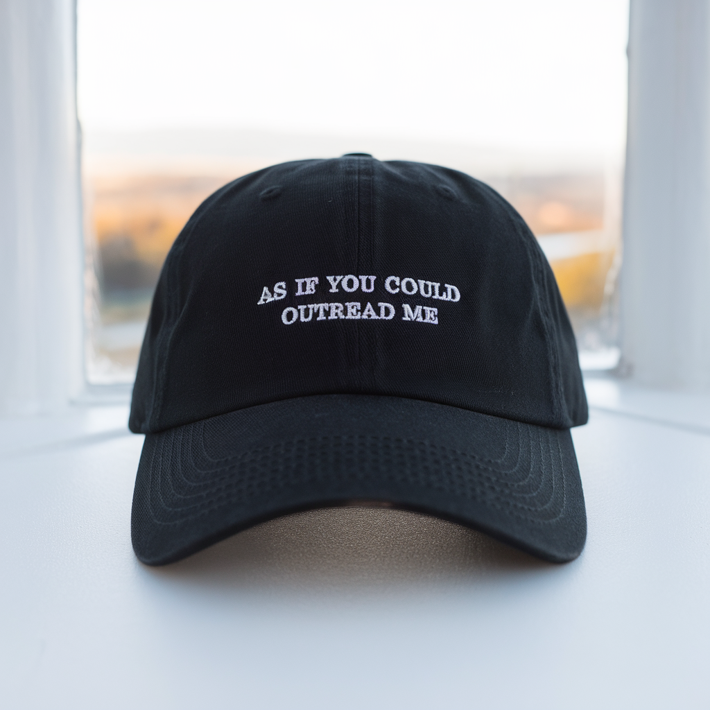 As If You Could Outread Me Baseball Hat: Vampire Movie Quote, As If You Could Outrun Me, Vampire Romance Cap, Subtle Bookish Merch