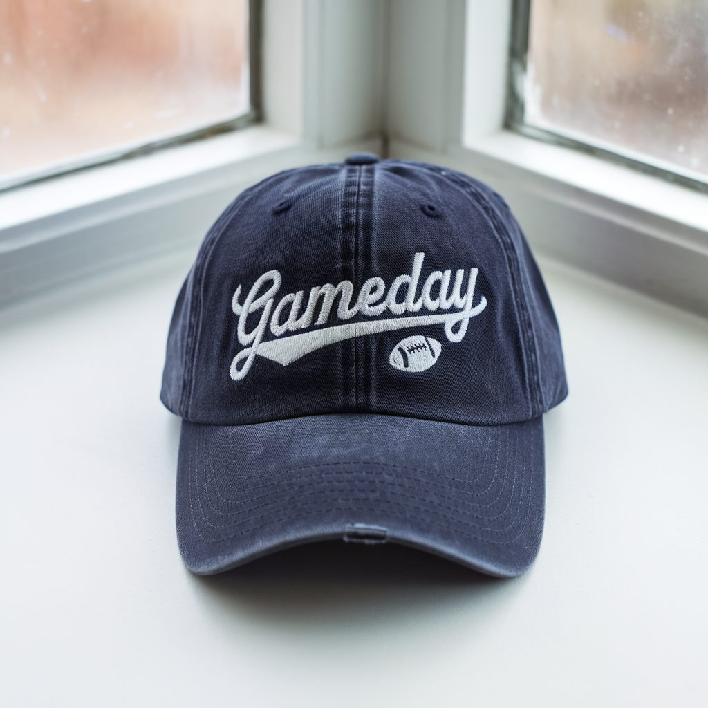 Gameday Embroidered Hat: Custom Baseball Hat, Football Team Cap